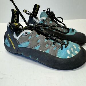 La Sportiva Tarantulace Rock Climbing Shoe Blue Turquoise US Mens 5.5 EU 37.5